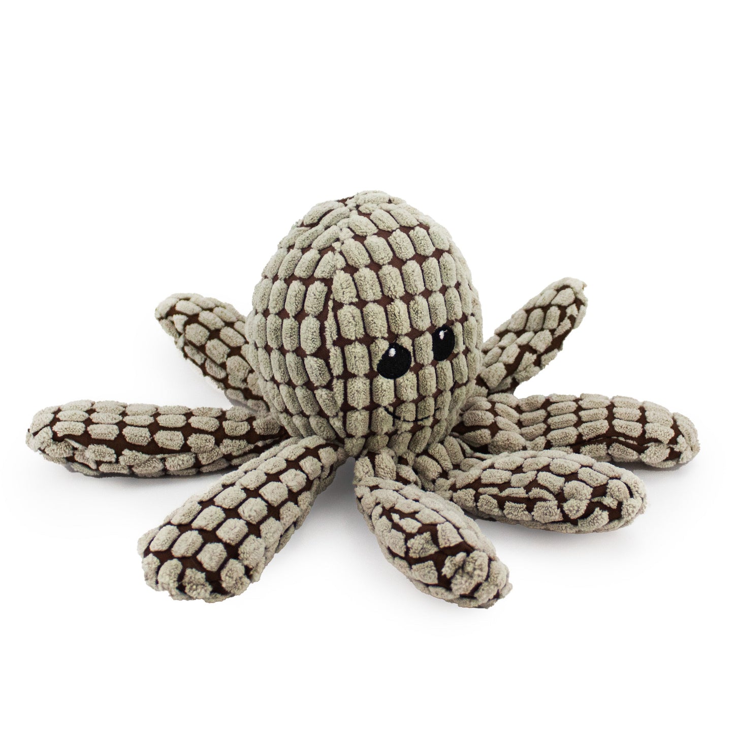 9 ogi the octopus w/ squeaker and crinkle - soft plush squeaky dog toy with corduroy-style texture, fun for pet play and snuggles