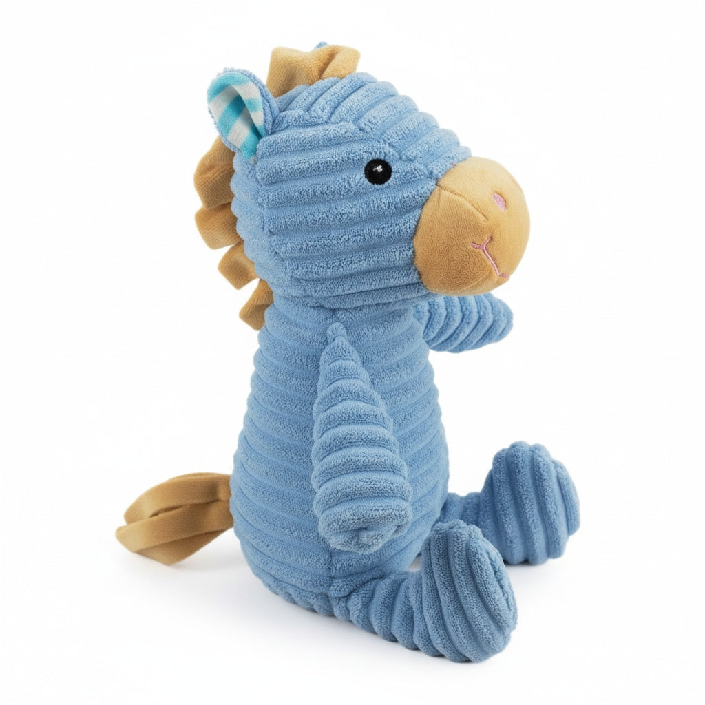 15" Corduroy Horse w/ Squeaker & Crinkle