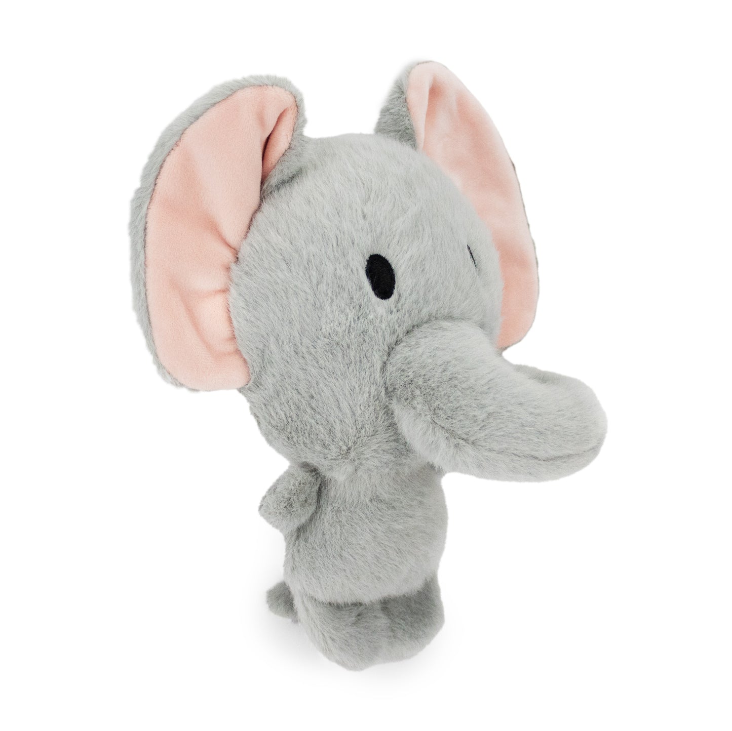 8" Ellington Elephant plush dog toy with soft fabric, designed for gentle play and cuddling