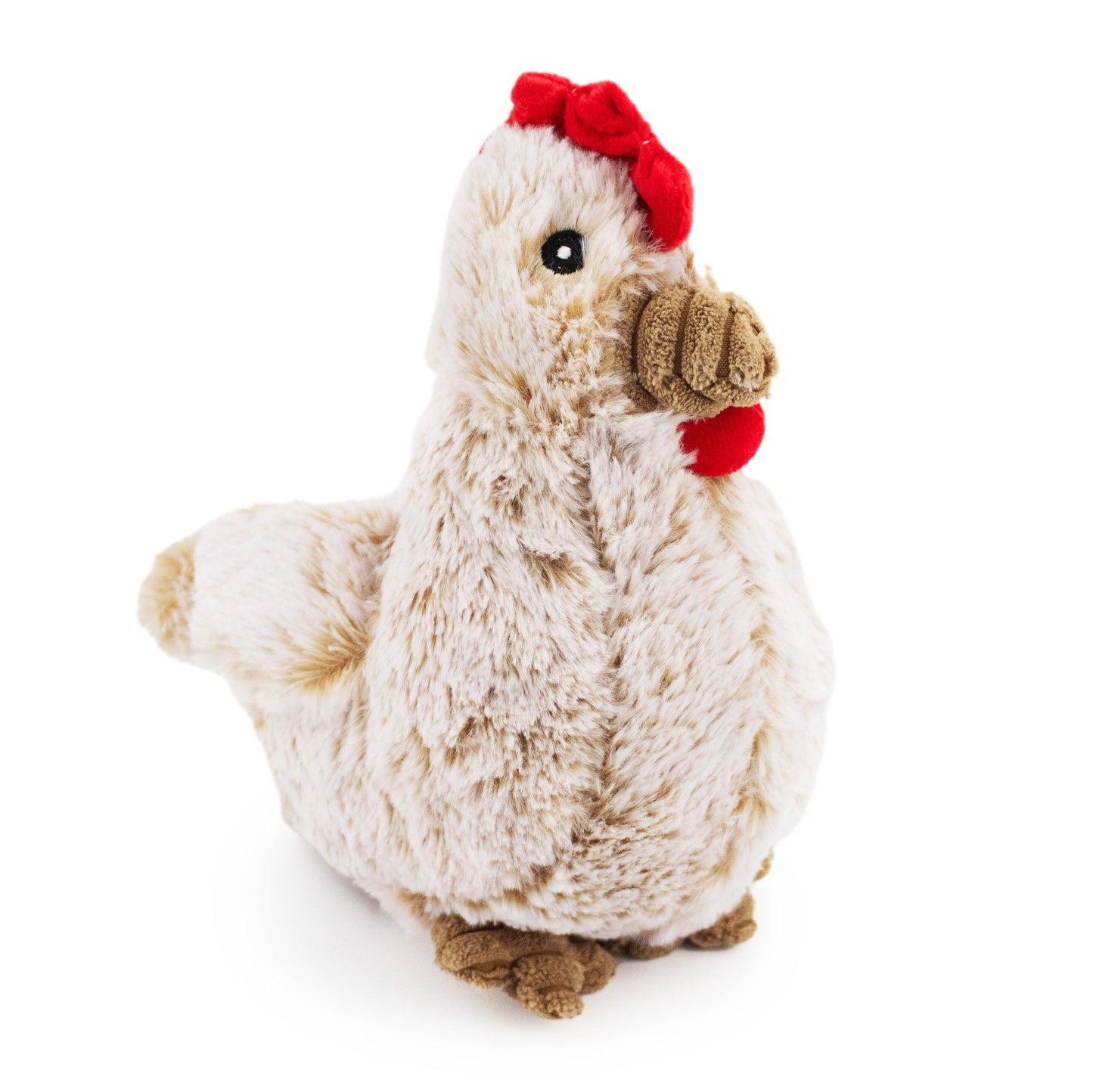 9 chicken w/ squeaker - soft plush squeaky dog toy with corduroy-style texture, fun for pet play and snuggles