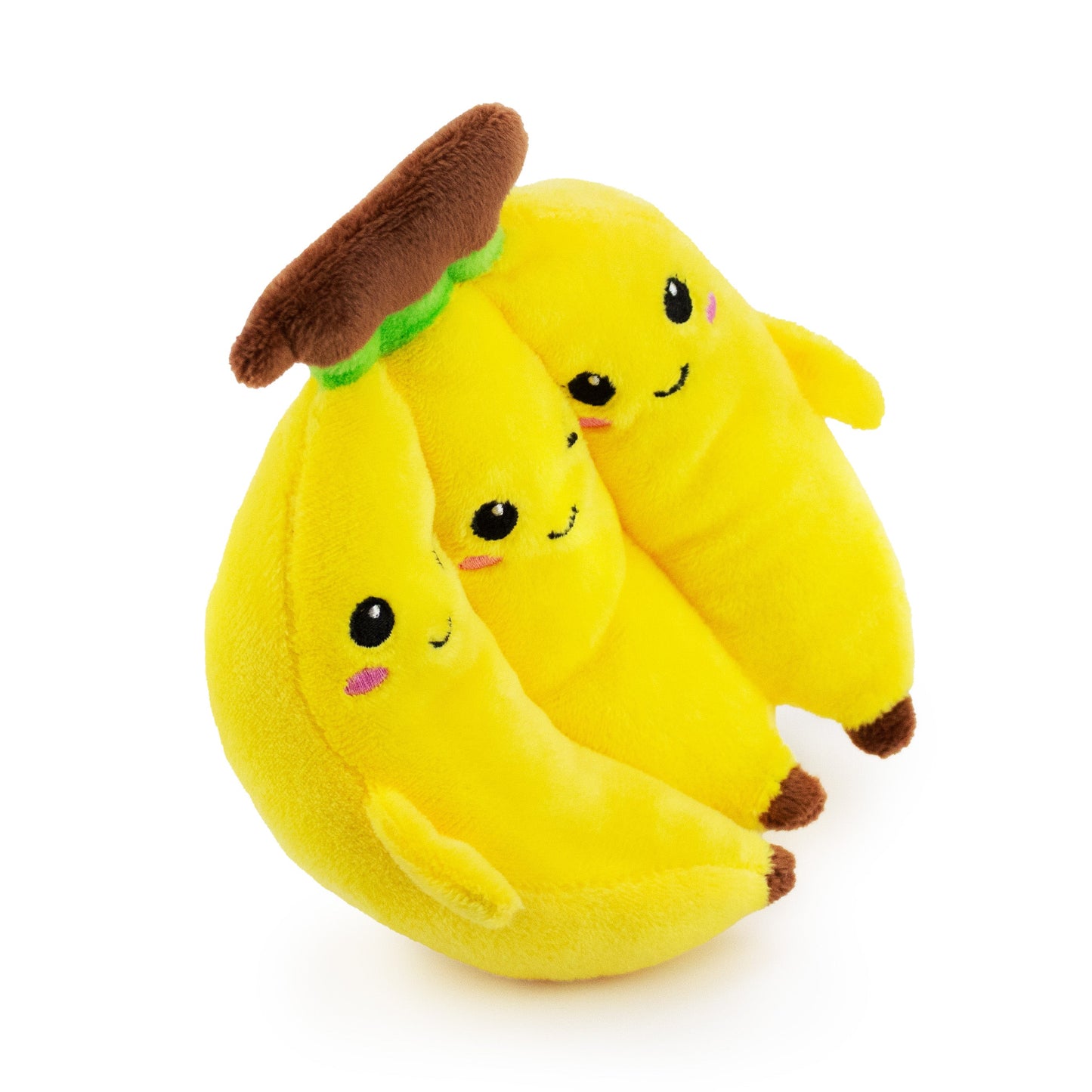 6" Gone Bananas w/ Squeaker & Crinkle plush dog toy with soft fabric, designed for gentle play and cuddling