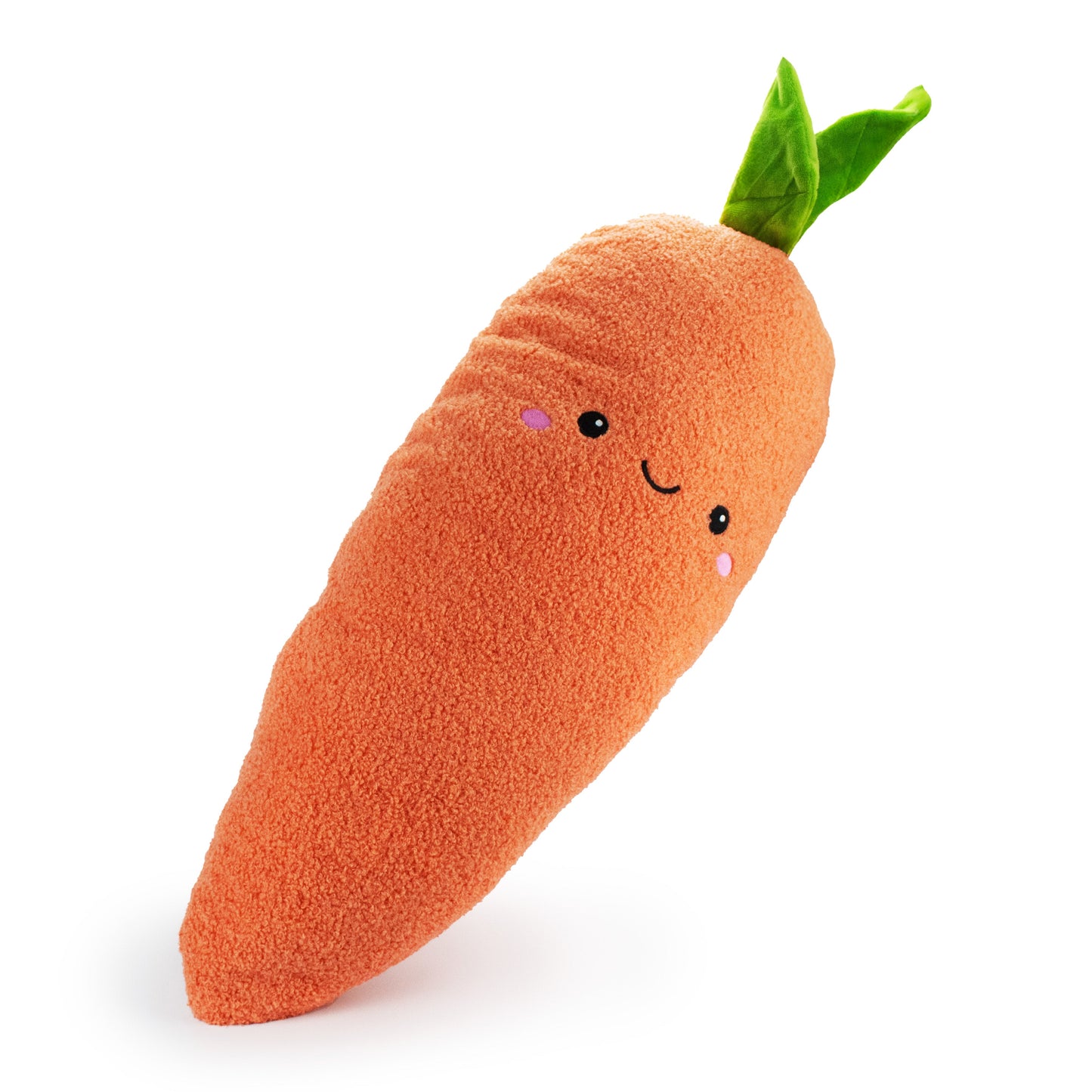 33 jumbo carrie carrot w/ squeaker and crinkle - soft plush squeaky dog toy with corduroy-style texture, fun for pet play and snuggles