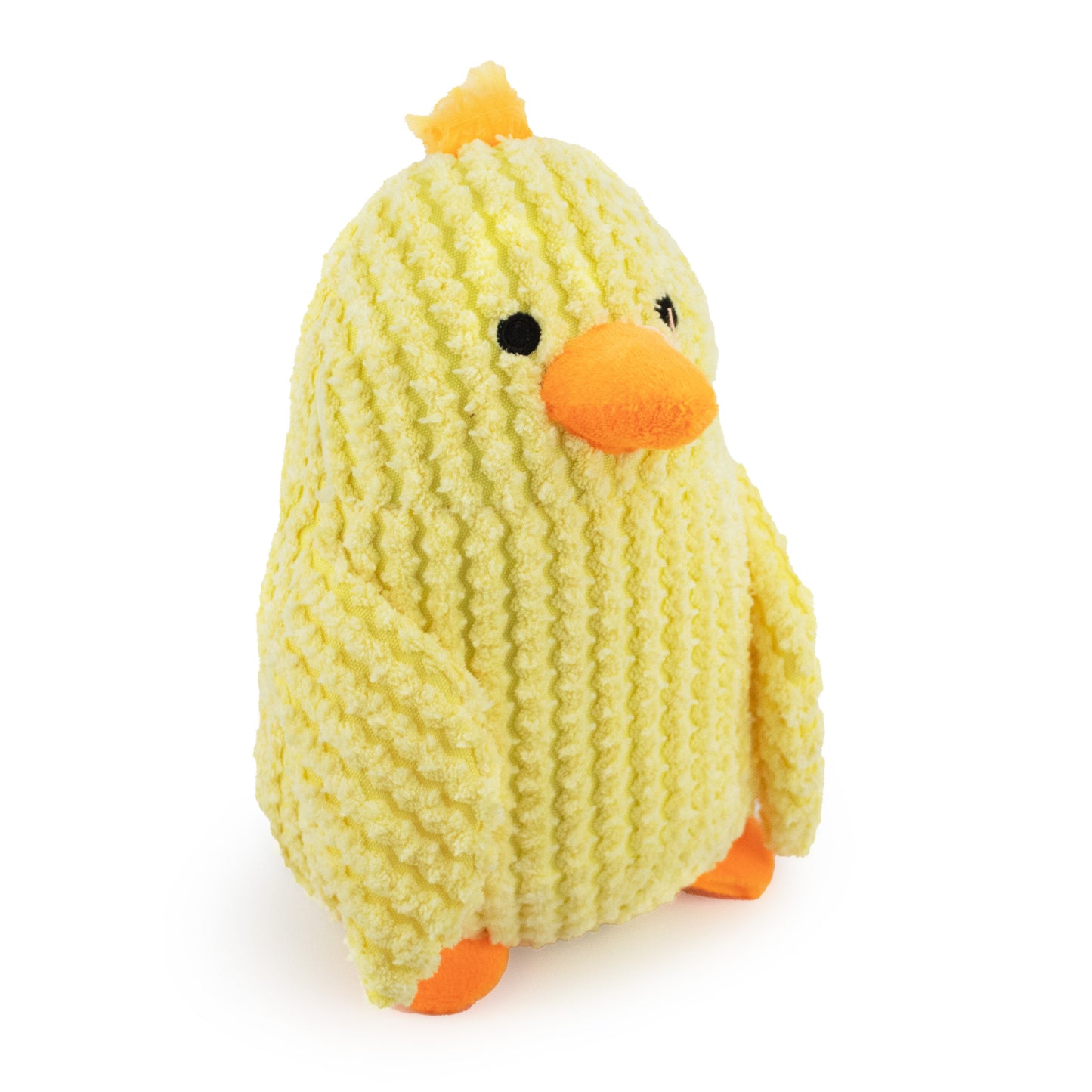 8" Tubby Chick plush dog toy with soft fabric, designed for gentle play and cuddling