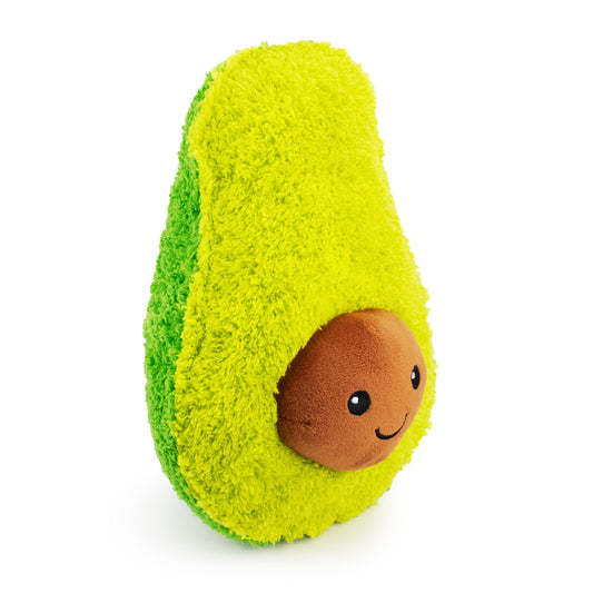 7 avocado w/ squeaker - soft plush squeaky dog toy with corduroy-style texture, fun for pet play and snuggles
