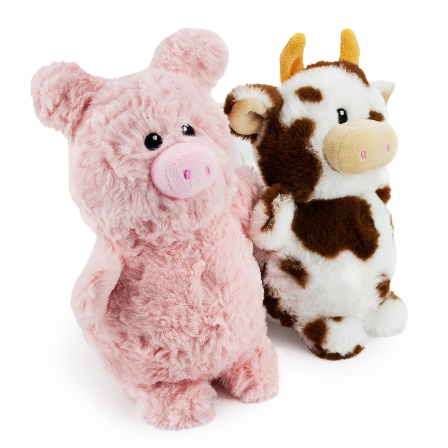 4.5" Oinkers & Moozie w/ Squeaker Ball- 2 pack

(3" Squeaker Ball) plush dog toy with soft fabric, designed for gentle play and cuddling