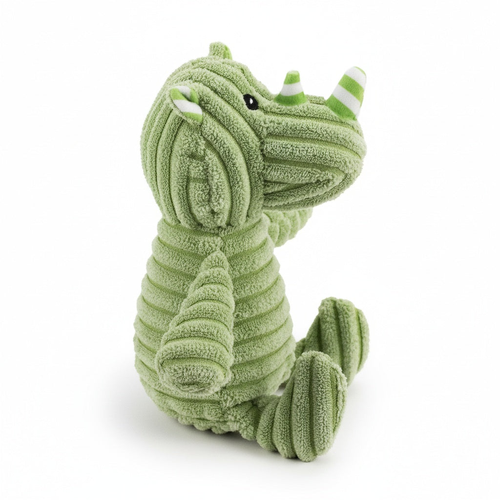 15" Corduroy Rhino w/ Squeaker & Crinkle