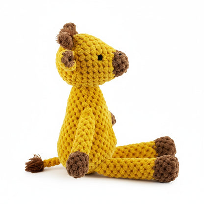 15" Sitting Giraffe w/ Squeaker & Crinkle