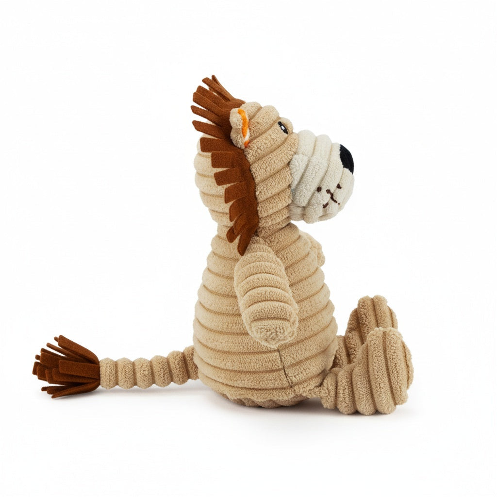 15" Corduroy Lion w/ Squeaker & Crinkle