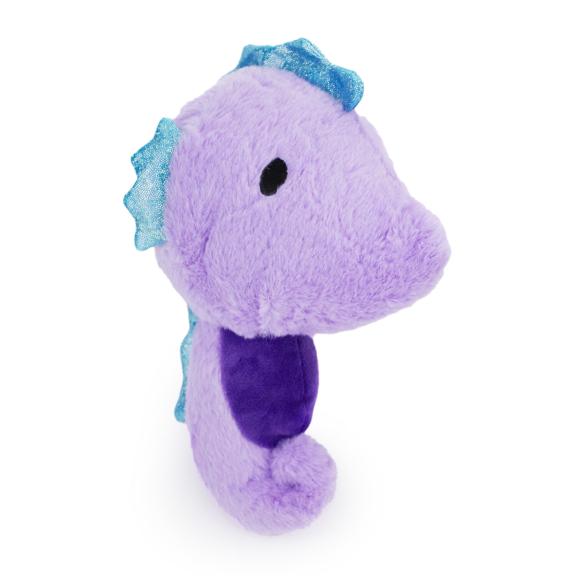 8" Zephira Sea Horse plush dog toy with soft fabric, designed for gentle play and cuddling