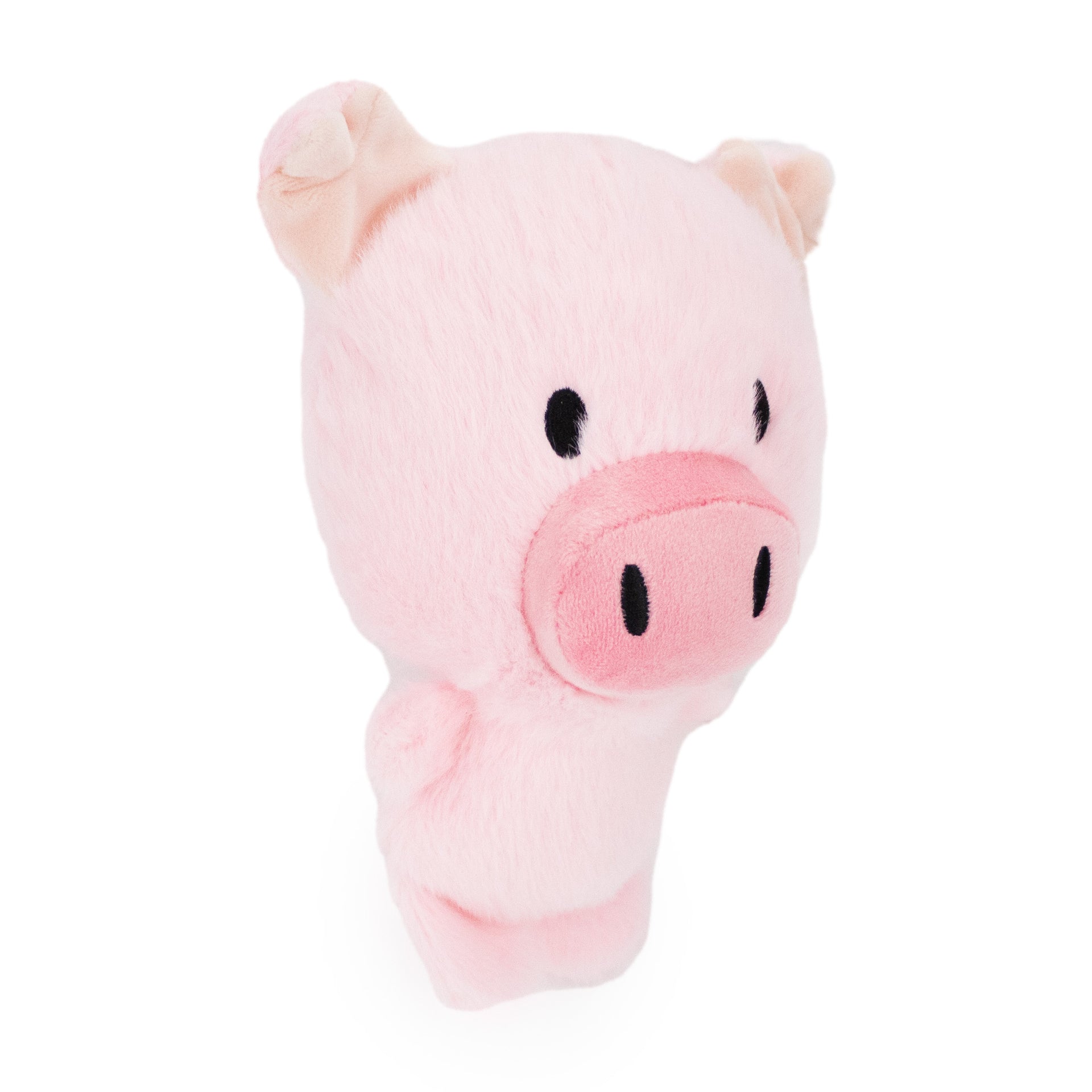 8" Rosalette Pig plush dog toy with soft fabric, designed for gentle play and cuddling