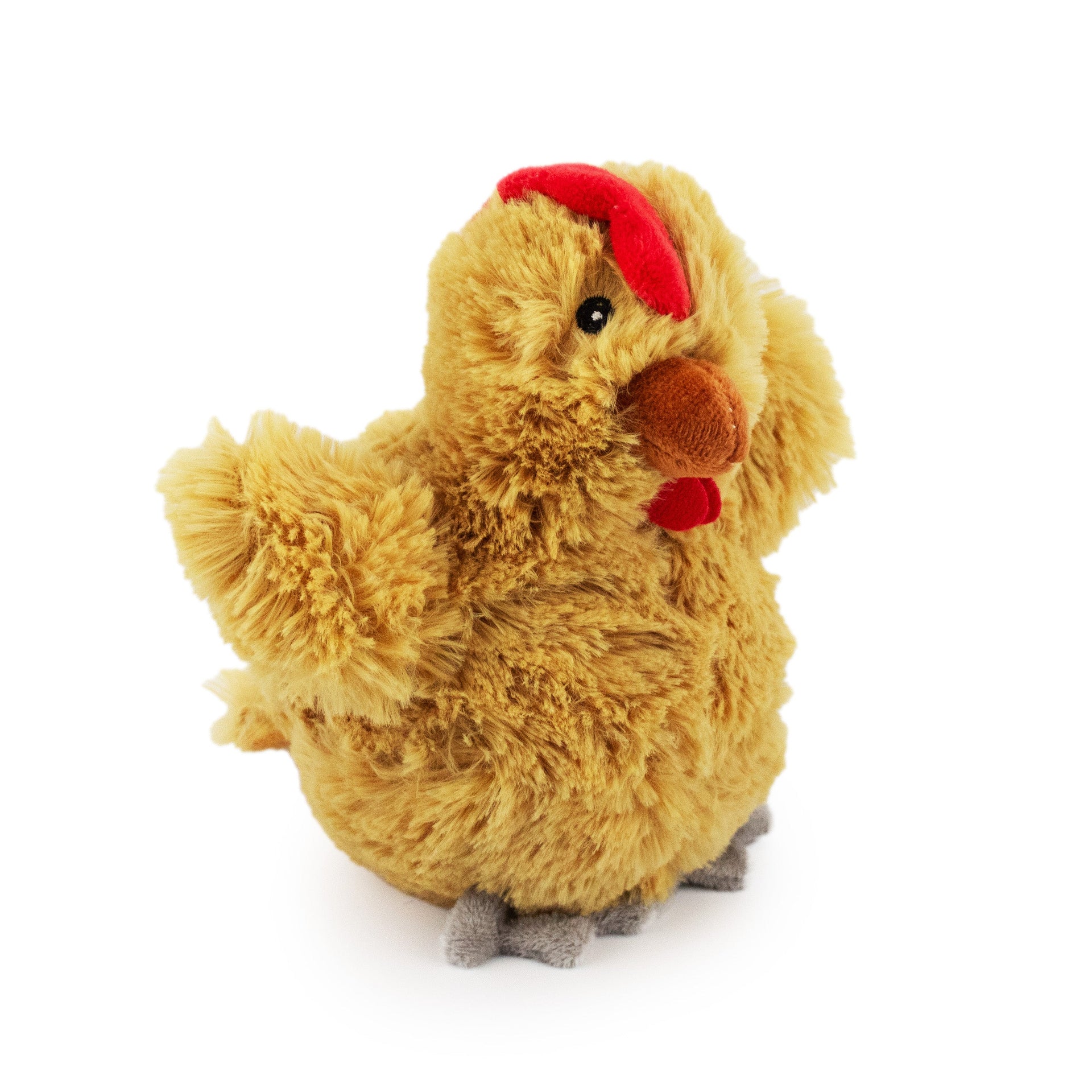 7 chester chic w/ squeaker ball - soft plush squeaky dog toy with corduroy-style texture, fun for pet play and snuggles