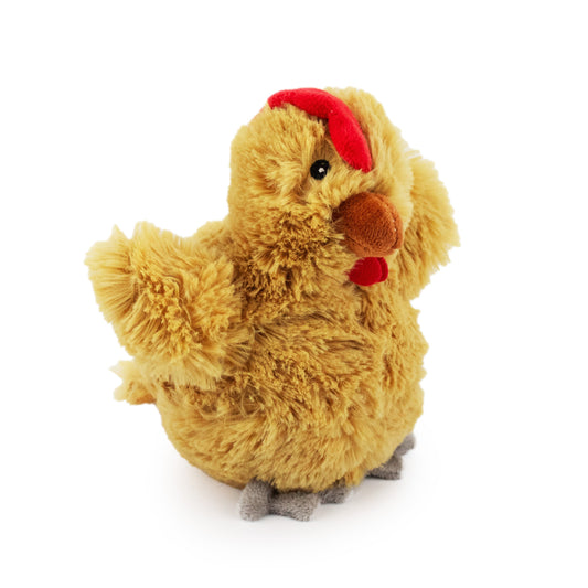 7 chester chic w/ squeaker ball - soft plush squeaky dog toy with corduroy-style texture, fun for pet play and snuggles
