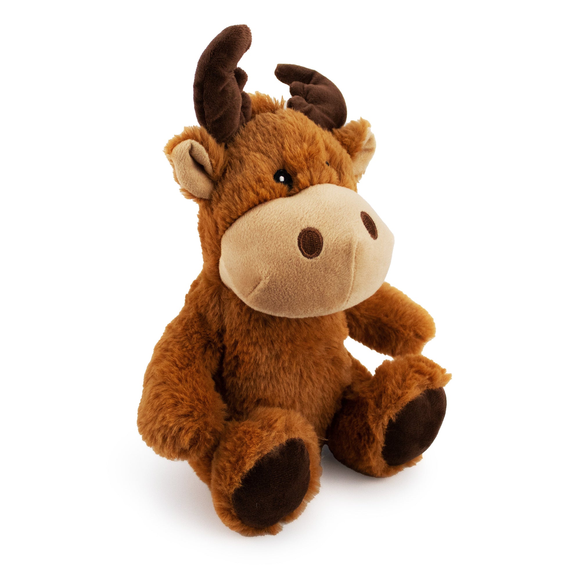 9 moose w/ squeaker - soft plush squeaky dog toy with corduroy-style texture, fun for pet play and snuggles