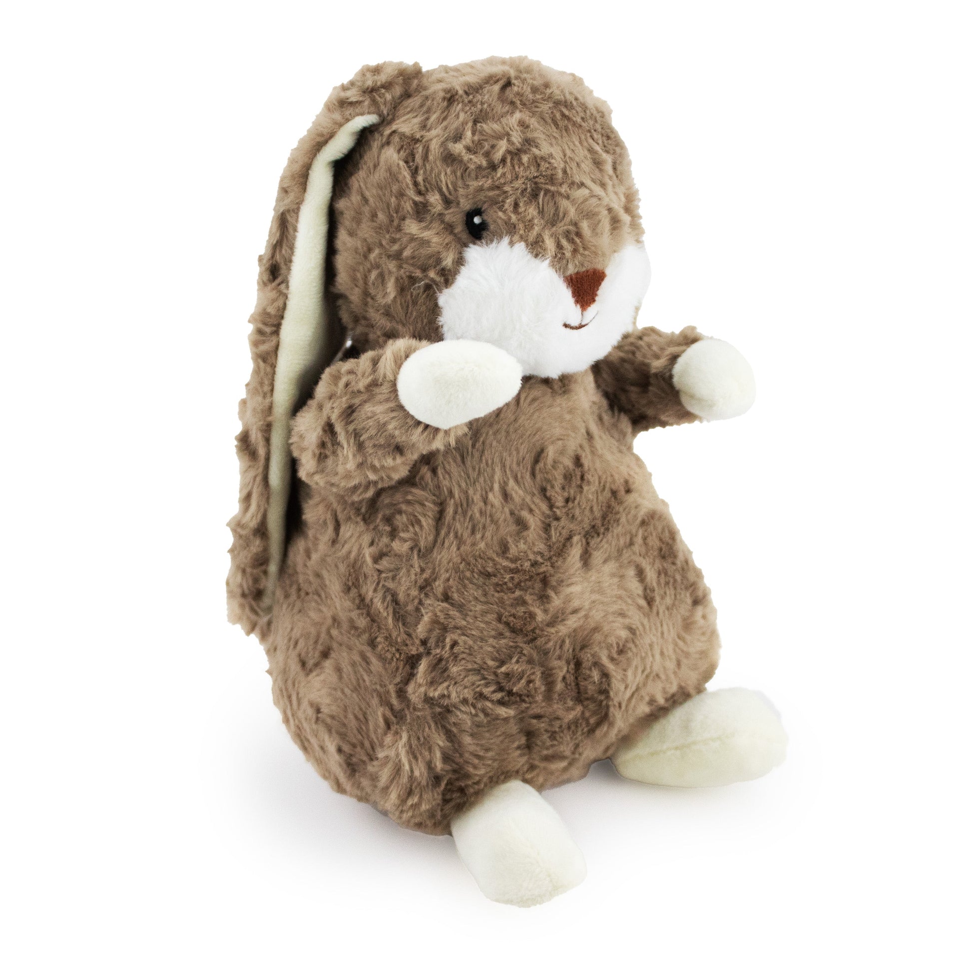 9 bunny boop w/ squeaker and crinkle - choco - soft plush squeaky dog toy with corduroy-style texture, fun for pet play and snuggles