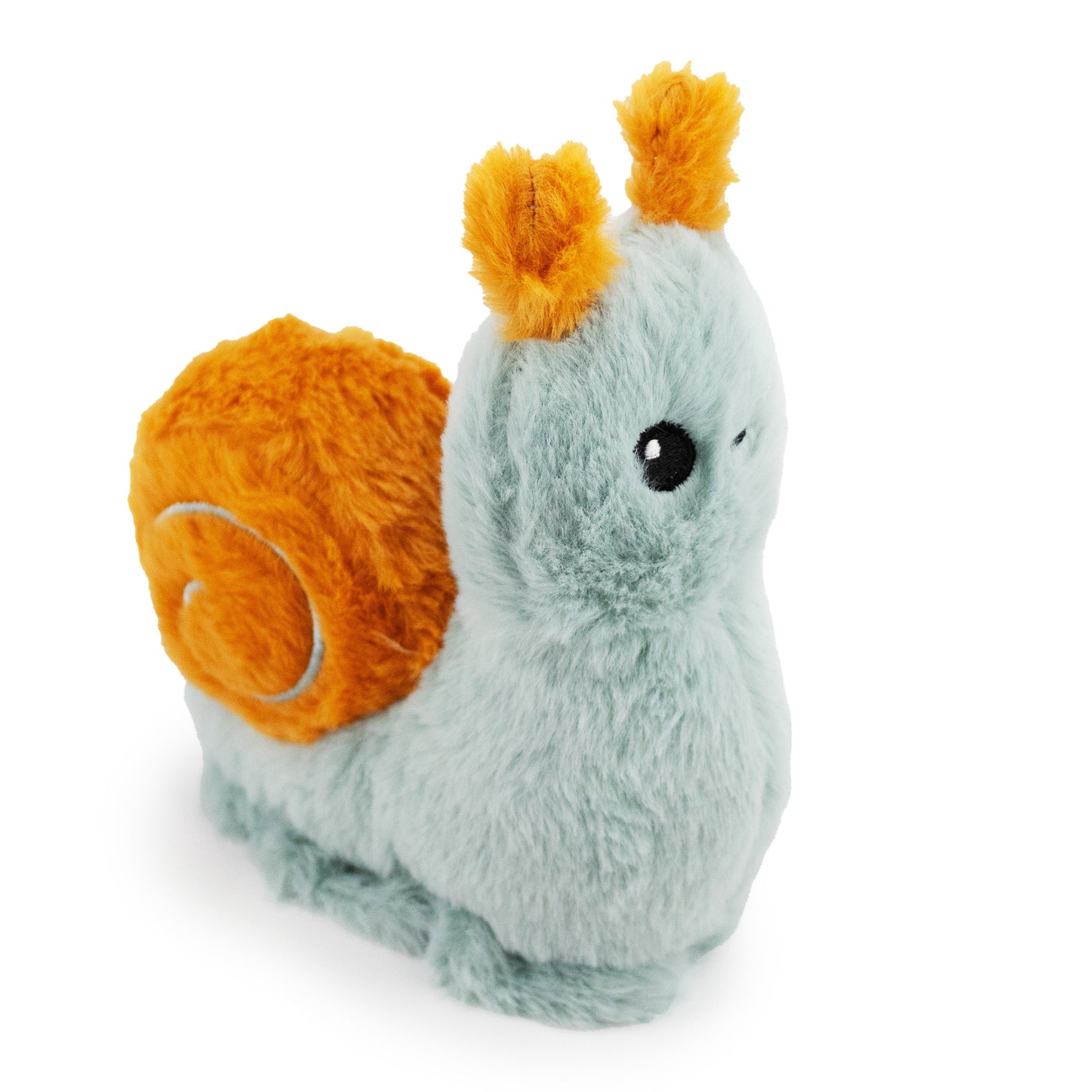 8 sally snail w/ squeaker and crinkle - soft plush squeaky dog toy with corduroy-style texture, fun for pet play and snuggles