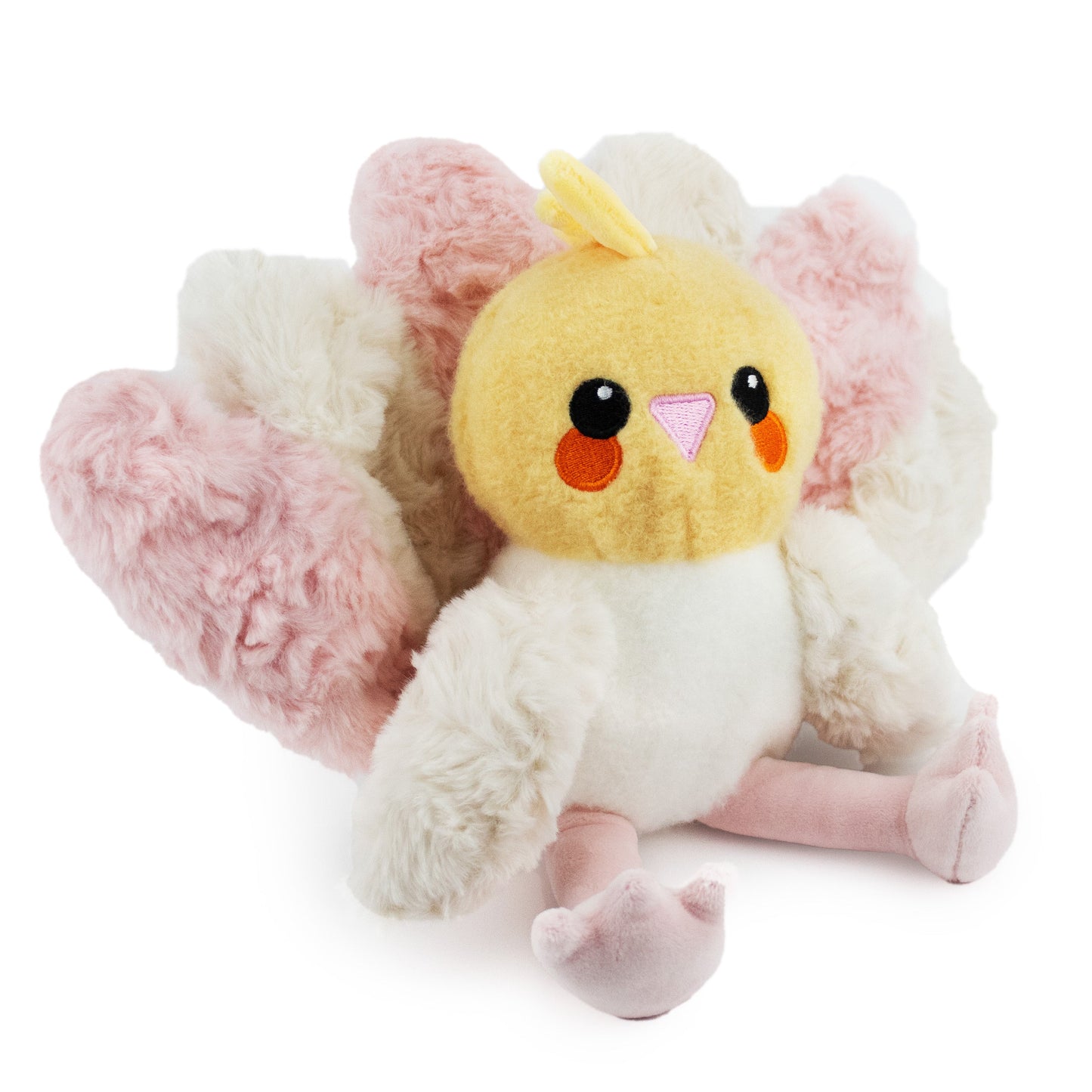 9 tutu the cockatoo  w/ squeaker ball and crinkle - soft plush squeaky dog toy with corduroy-style texture, fun for pet play and snuggles