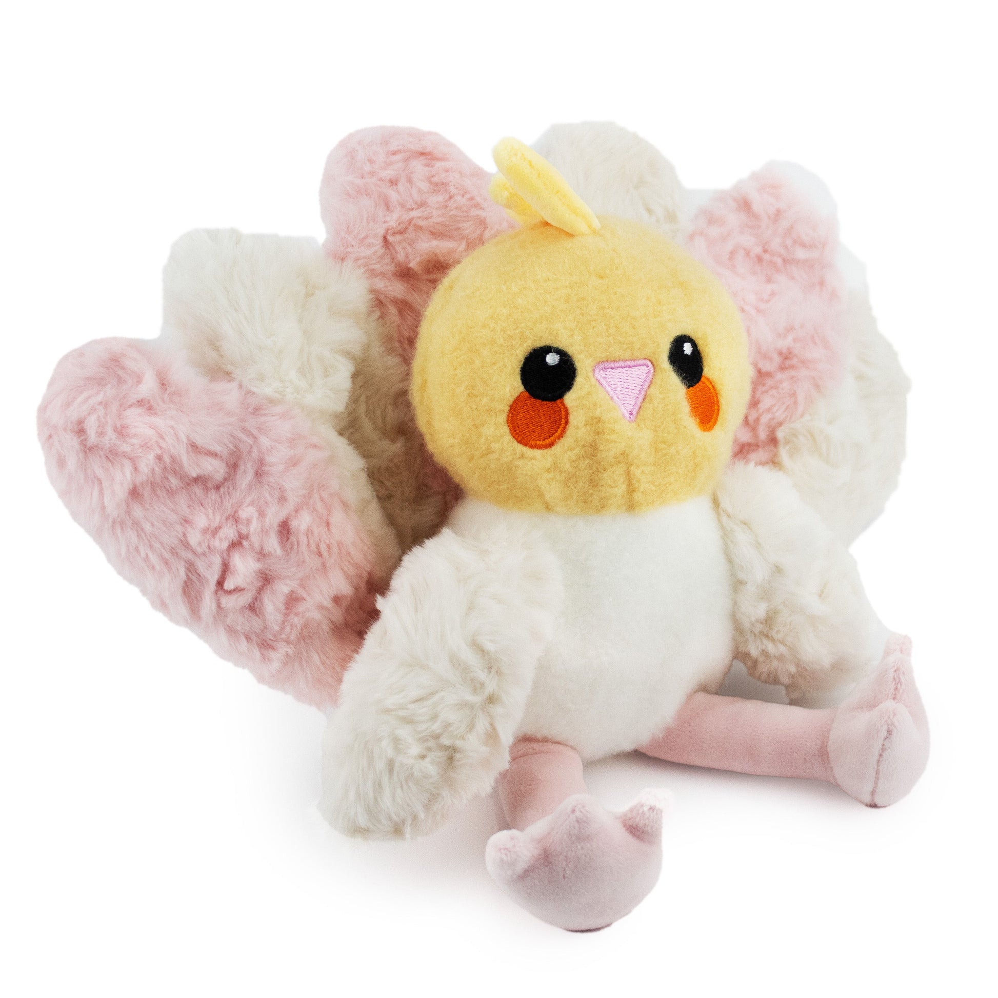 9 tutu the cockatoo  w/ squeaker ball and crinkle - soft plush squeaky dog toy with corduroy-style texture, fun for pet play and snuggles