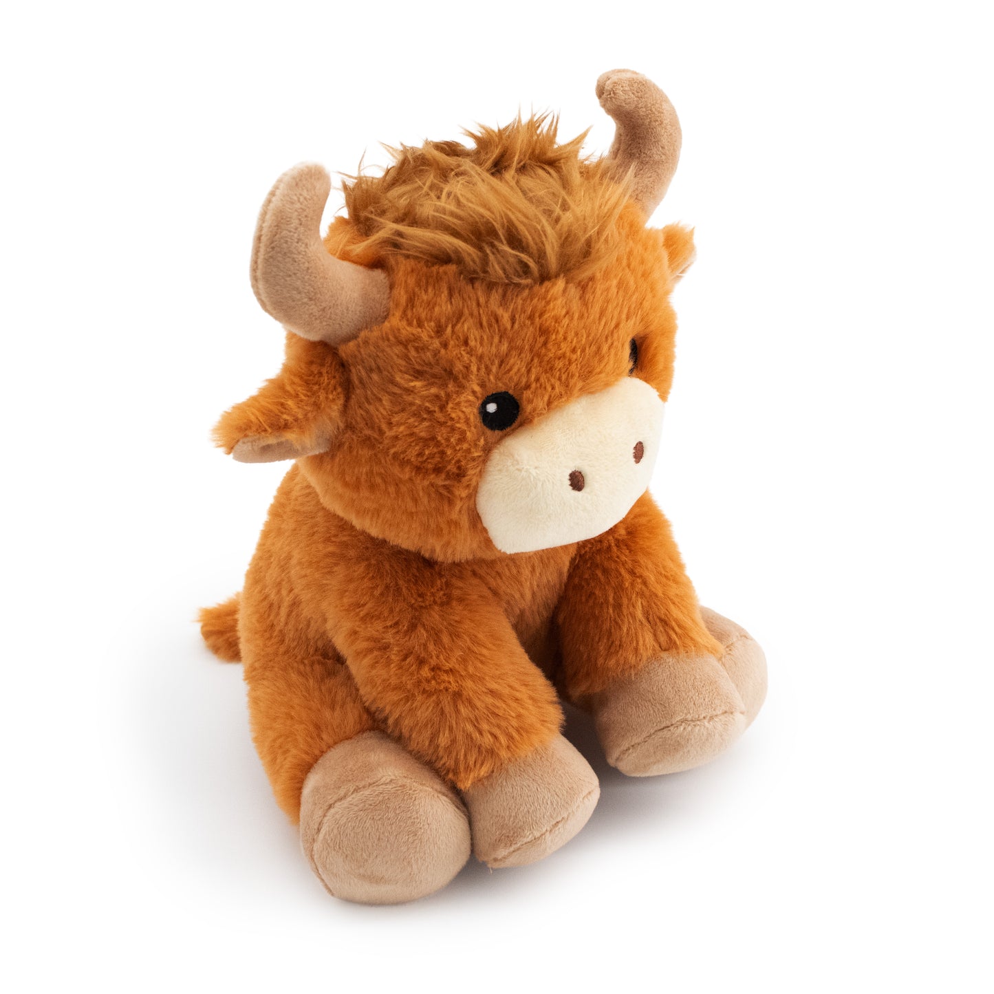 8" Mabel Moo w/ Squeaker & Crinkle plush dog toy with soft fabric, designed for gentle play and cuddling