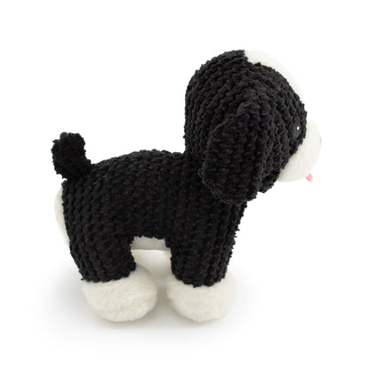 9" Mochi-Tzu w/ Squeaker & Crinkle plush dog toy with soft fabric, designed for gentle play and cuddling