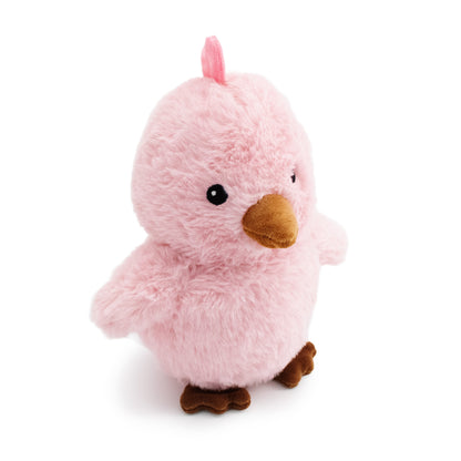 8" Lulu Feather w/ Squeaker Ball plush dog toy with soft fabric, designed for gentle play and cuddling