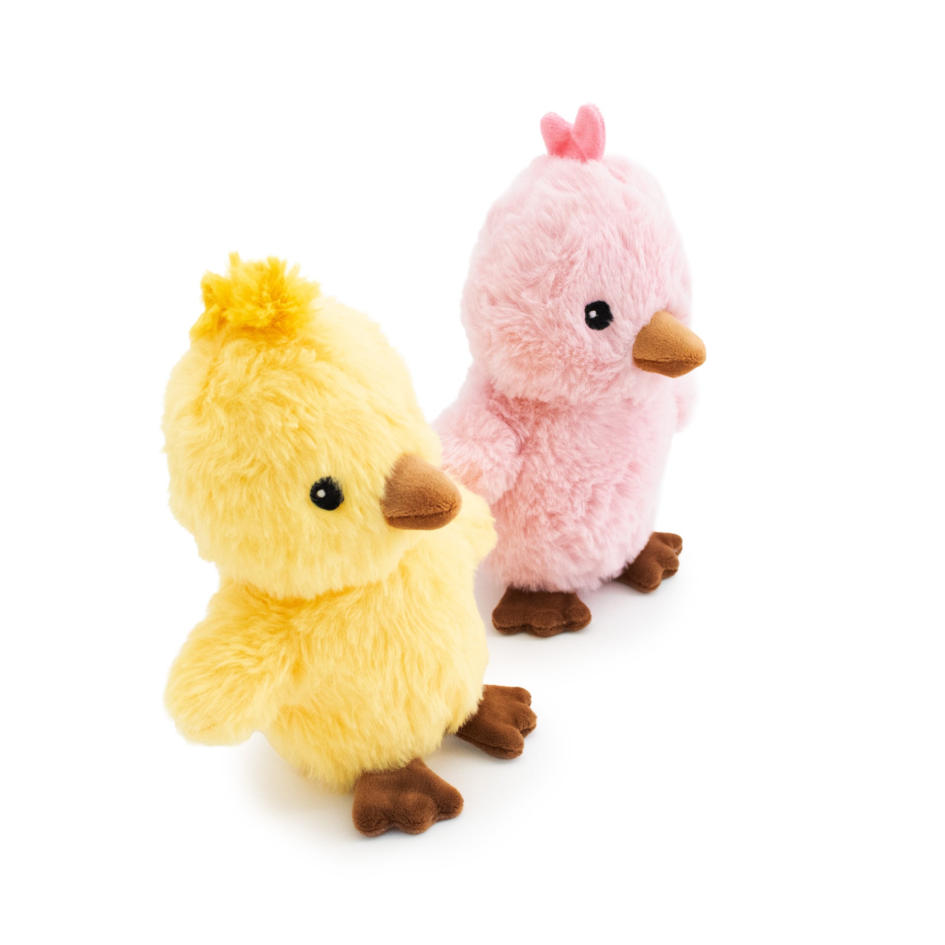 6" Sunny & Lulu w/ Squeaker Ball - 2 Pack plush dog toy with soft fabric, designed for gentle play and cuddling