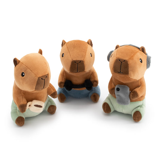 6" Capy Living w/ Squeaker - 3 Pack
