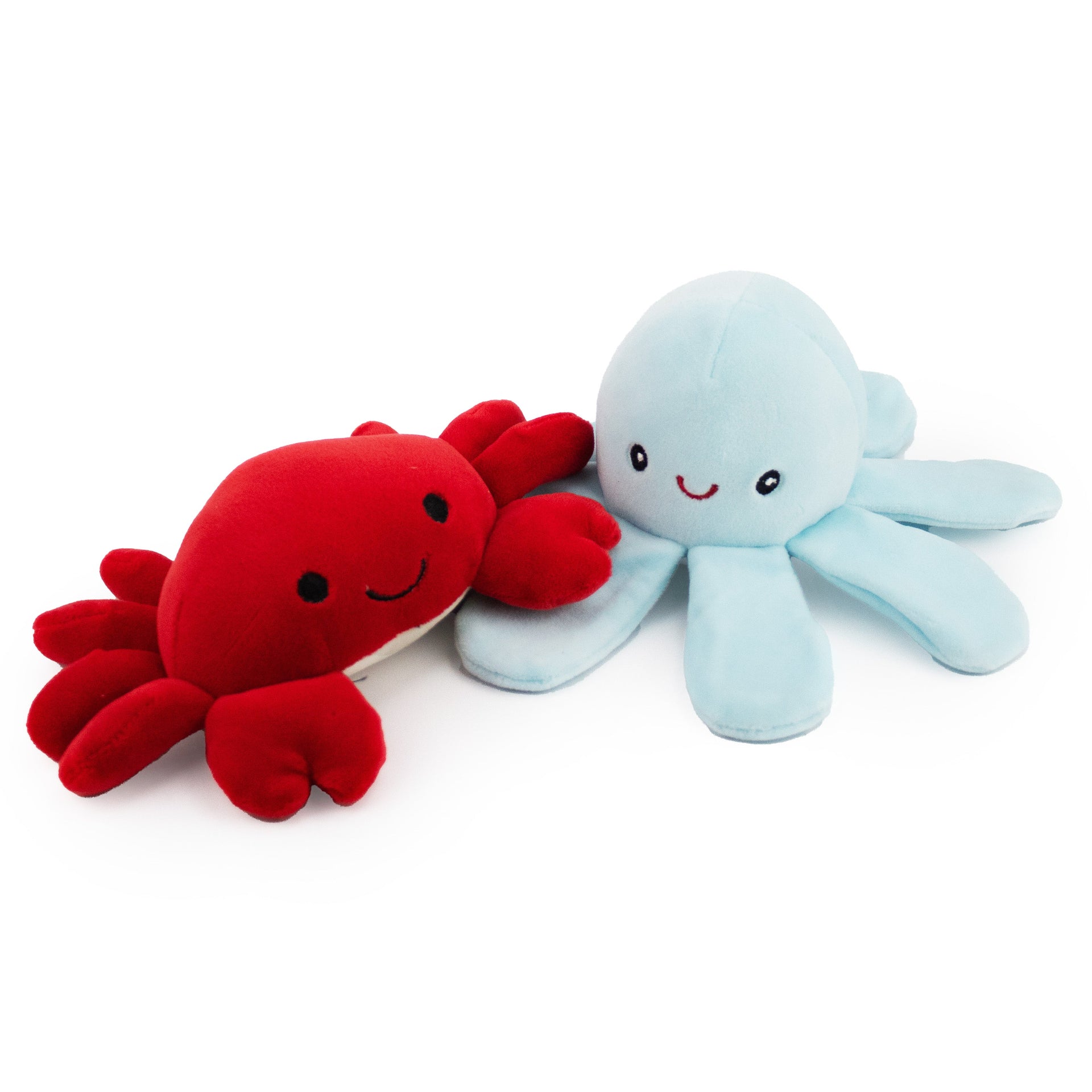 4 octo pals w/ squeaker - 
2 pack - soft plush squeaky dog toy with corduroy-style texture, fun for pet play and snuggles