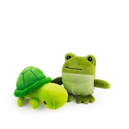 4" Sweet Greens - 2 Pack plush dog toy with soft fabric, designed for gentle play and cuddling