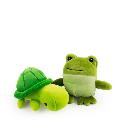 4 sweet greens w/ squeaker - 
2 pack - soft plush squeaky dog toy with corduroy-style texture, fun for pet play and snuggles