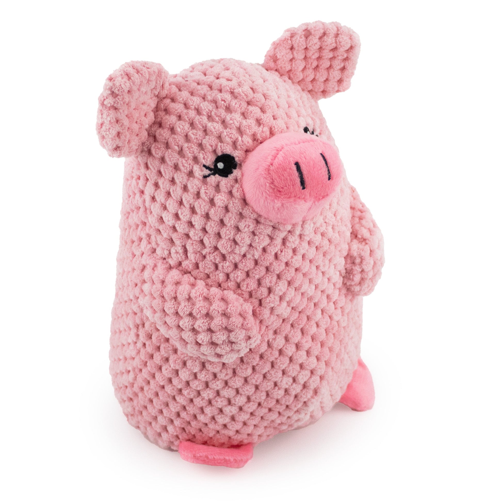 8" Tubby Piglet plush dog toy with soft fabric, designed for gentle play and cuddling